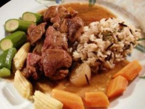 Navarin d'agneau au four et légumes printaniers