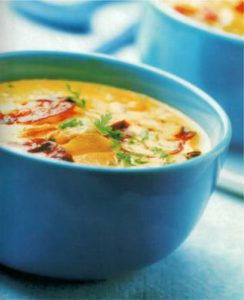 Crème de moules au chorizo