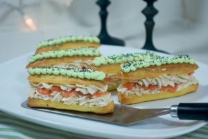 Éclair au saumon et wasabi