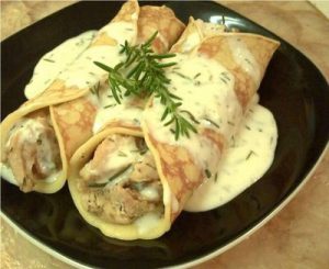 Crêpes champignons-poulet
